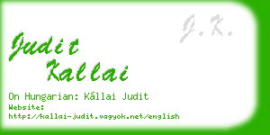 judit kallai business card