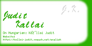 judit kallai business card